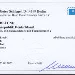 Bund 1954, Mich.-Nr.: 192 ** FN 2 Eckrand  Formnummer 2   geprüft  Befund