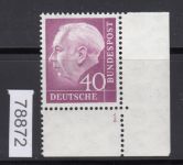 Bund 1954, Mich.-Nr.: 188 ** FN 1 Eckrand geprüft  Befund