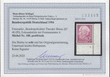 Bund 1954, Mich.-Nr.: 188 * FN 4 Eckrand geprüft  Befund