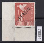 Berlin 1948, Mich.-Nr.: 19 ** Plattennr. 1    Eckrand  geprüft  Attest
