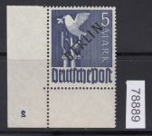 Berlin 1948, Mich.-Nr.: 20 ** Plattennr. 2    Eckrand  geprüft  Attest