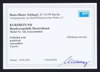 Bund 1951, Mich.-Nr.: 126 ** Eckrand  geprüft  Befund