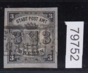 AD Bremen 1855, Mich.-Nr.: 1 x gestempelt
