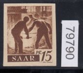 Saarland 1947 Mi. Nr. 212 Z U **   geprüft  Befund