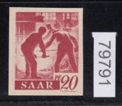 Saarland 1947 Mi. Nr. 214 Z U **   geprüft  Befund