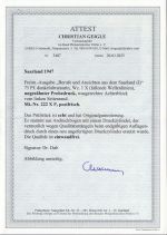 Saarland 1947 Mi. Nr. 222 X P **   geprüft  Attest   8er.Block