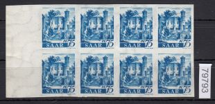 Saarland 1947 Mi. Nr. 222 X P **   geprüft  Attest   8er.Block