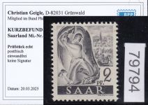 Saarland 1947 Mi. Nr. 227 II Fa G **   geprüft  Befund