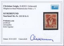 Saarland 1947 Mi. Nr. 233 II Fa G **   geprüft  Befund