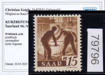 Saarland 1947 Mi. Nr. 230 II Fa G **   geprüft  Befund