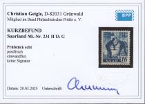 Saarland 1947 Mi. Nr. 231 II Fa G **   geprüft  Befund