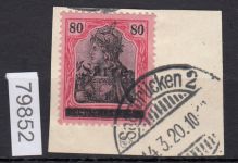 Saargebiet 1920 Mi. Nr. 16 III gestempelt geprüft Befund