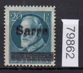 Saargebiet 1920 Mi. Nr. 20 DD *  geprüft Befund