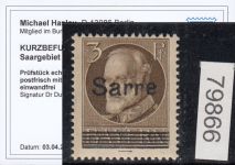 Saargebiet 1920 Mi. Nr. 31 B ** geprüft  Befund