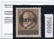 Saargebiet 1920 Mi. Nr. 31 B ** geprüft  Befund