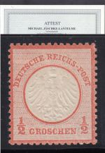 DR 1872, Mich.-Nr.:  3 * geprüft  Attest