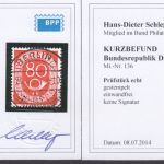 Bund 1951, Mich.-Nr.: 123-38 LUXUS gest. + gummi  geprüft Berlin Charlottenburg