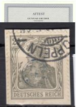 Abstimmung. Oberschlesien Oppelner Not. 1920, Mi.-Nr. 2 gestempelt gepr.  Attest