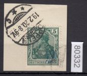 Abstimmung. Oberschlesien Oppelner Not. 1920, Mi.-Nr. 4 gest. gepr.  Attest  lesen