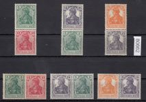 DR 1917/18 (MH 9), Mich.-Nr.: S 4+6+8  W 7+9+11 *  alle Zdr. aus MH 9  komplett