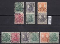 DR 1917/18 (MH 9), Mich.-Nr.: S 4+6+8  W 7+9+11 gest.  alle Zdr. aus MH 9  komplett