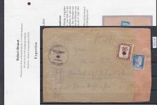 Feldpost, Mi.-Nr. 5 a gestempelt auf großer Adresse Attest