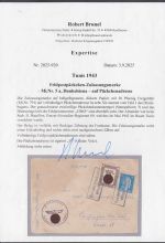 Feldpost, Mi.-Nr. 5 a gestempelt auf großer Adresse Attest  lesen