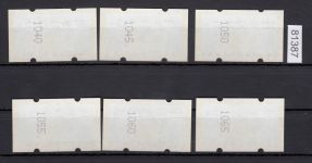 Bund 1999, Mich.-Nr.: ATM 3.1 **  100-440 Pf  (DBP)  VS 1  mit Zählnummer