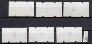 Bund 1999, Mich.-Nr.: ATM 3.1 **  10-110 Pf  (DBP)  RS 1  mit Zählnummer