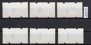 Bund 1999, Mich.-Nr.: ATM 3.1 **  100-440 Pf  (DBP)  VS 1  mit Zählnummer