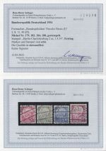 Bund 1954, Mich.-Nr.: 179 182 184 188 LUXUS Gest+gummi  ERSTTAG  Berlin-Charl.-burg  AS