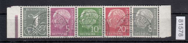 Bund 1955, Mich.-Nr.:  WZ 17+22 Y gest.+gummi  geprüft LUXUS Berlin Charlottenburg