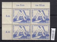 DDR 1951, Mich.-Nr.: 283  ** Eckrand 4er.-Block   lesen