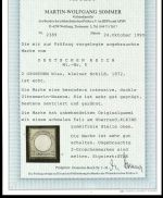 DR 1872, Mich.-Nr.:  5 *  geprüft  Attest