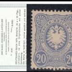 DR 1875, Mich.-Nr.: 34 a *  geprüft  Attest