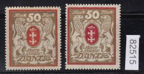 Danzig 1922 Mi.Nr. 100 Xa+b *