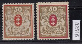 Danzig 1922 Mi.Nr. 100 Xa+b *