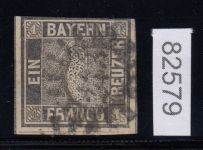 AD Bayern 1849, Mich.-Nr.: 1 II a  gestempelt geprüft Befund  lesen
