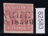 AD Bayern 1850, Mich.-Nr.: 3 I b gestempelt
