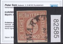 AD Bayern 1849, Mich.-Nr.: 4 I   gestempelt geprüft  Befund  lesen