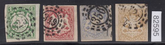 AD Bayern 1867, Mich.-Nr.: 14-17 gestempelt