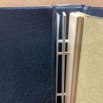 Leuchtturm Drehstabbinder+Kassette  gebraucht leer blau LESEN