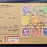 Bizone 1945  Mi. Nr.  1-9  Amerikanischer Druck gestempelt auf Satzbrief