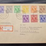 Bizone 1945  Mi. Nr.  1-9  Amerikanischer Druck gestempelt auf Satzbrief