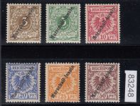 Kolonien Marshall-Inseln 1898 , Mich.-Nr.: 1-6 II *  teil geprüft