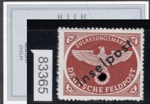 Feldpost, Mi.-Nr. 6 ** geprüft  Attest