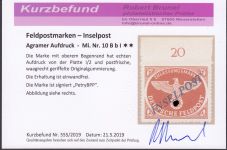 Feldpost, Mi.-Nr.10 Bb I ** geprüft  Befund