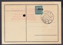 Sudetenland Asch, Mi.-Nr.   1 a I  gest. geprüft Befund  Blanco Karte