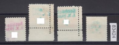 Sudetenland Karlsbad, Mi.-Nr.   3 B   +1+2+3A  gestempelt  geprüft  Attest    Plattennr.