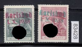 Sudetenland Karlsbad, Mi.-Nr.   51+52  *  geprüft  Befund